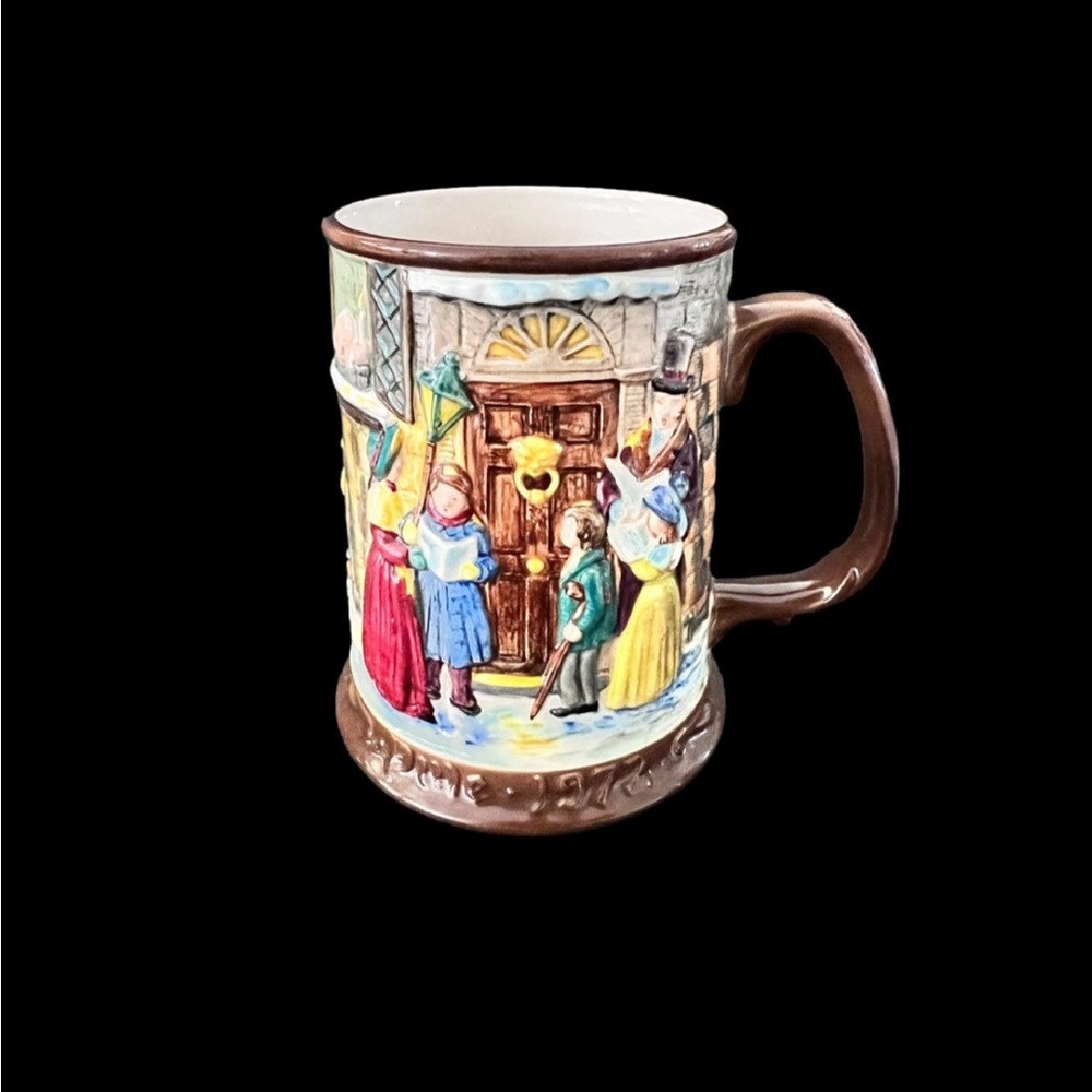 1972 Beswick Royal Doulton "Yule" Tankard Mug | Charles Dickens Characters